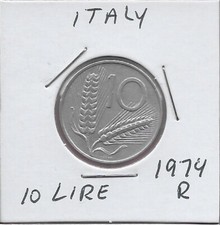 ITALIA 10 LIRE 1974R ARATRO