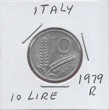 ITALIA 10 LIRE 1979R ARATRO