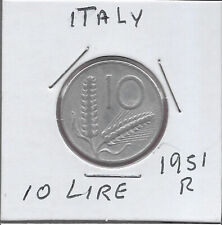 ITALIA 10 LIRE 1951R ARATRO