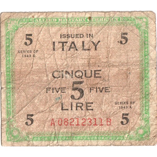1293196 italy 5 lire - [#1293196], vf